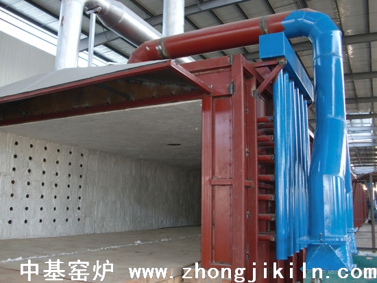 朝陽(yáng)金麟鐵粉廠187米寬斷面金屬框架全纖維棉體海綿鐵隧道窯圖片三