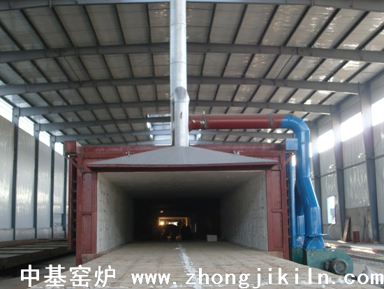 朝陽(yáng)金麟鐵粉廠187米寬斷面金屬框架全纖維棉體海綿鐵隧道窯圖片二